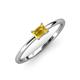 3 - Norina Classic Emerald Cut 6x4 mm Yellow Sapphire East West Solitaire Engagement Ring 