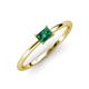 3 - Norina Classic Emerald Cut 6x4 mm Emerald East West Solitaire Engagement Ring 