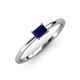 3 - Norina Classic Emerald Cut 6x4 mm Blue Sapphire East West Solitaire Engagement Ring 
