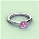 2 - Zelda Princess Cut 5.5mm Pink Sapphire Solitaire Engagement Ring 