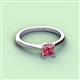 2 - Zelda Princess Cut 5.5mm Pink Tourmaline Solitaire Engagement Ring 