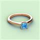 2 - Zelda Princess Cut 5.5mm Blue Topaz Solitaire Engagement Ring 