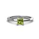 1 - Zelda Princess Cut 5.5mm Peridot Solitaire Engagement Ring 