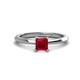 1 - Zelda Princess Cut 5.5mm Ruby Solitaire Engagement Ring 