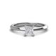 1 - Zelda Princess Cut 5.5mm White Sapphire Solitaire Engagement Ring 