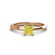 1 - Zelda Princess Cut 5.5mm Yellow Diamond Solitaire Engagement Ring 