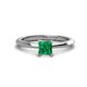 1 - Zelda Princess Cut 5.5mm Emerald Solitaire Engagement Ring 