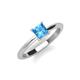 3 - Zelda Princess Cut 5.5mm Blue Topaz Solitaire Engagement Ring 