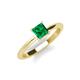 3 - Zelda Princess Cut 5.5mm Emerald Solitaire Engagement Ring 