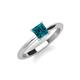 3 - Zelda Princess Cut 5.5mm Blue Diamond Solitaire Engagement Ring 