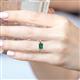 5 - Norina Classic Emerald Cut 6x4 mm Emerald East West Solitaire Engagement Ring 