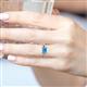 5 - Norina Classic Emerald Cut 6x4 mm Blue Topaz East West Solitaire Engagement Ring 