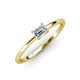 3 - Norina Classic Emerald Cut 6x4 mm Diamond East West Solitaire Engagement Ring 