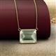 2 - Olivia 12x10 mm Emerald Cut Green Amethyst East West Solitaire Pendant Necklace 