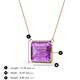 3 - Olivia 12x10 mm Emerald Cut Amethyst East West Solitaire Pendant Necklace 