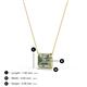 3 - Olivia 8x6 mm Emerald Cut Green Amethyst East West Solitaire Pendant Necklace 