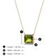 3 - Olivia 8x6 mm Emerald Cut Peridot East West Solitaire Pendant Necklace 