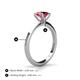 4 - Zelda Princess Cut 5.5mm Pink Tourmaline Solitaire Engagement Ring 