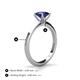 4 - Zelda Princess Cut 5.5mm Iolite Solitaire Engagement Ring 