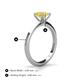 4 - Zelda Princess Cut 5.5mm Yellow Sapphire Solitaire Engagement Ring 