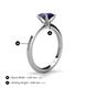 4 - Zelda Princess Cut 5.5mm Blue Sapphire Solitaire Engagement Ring 