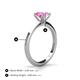 4 - Zelda Princess Cut 5.5mm Pink Sapphire Solitaire Engagement Ring 