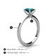4 - Zelda Princess Cut 5.5mm Blue Diamond Solitaire Engagement Ring 