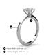 4 - Zelda Princess Cut 5.5mm White Sapphire Solitaire Engagement Ring 