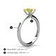 4 - Zelda Princess Cut 5.5mm Yellow Diamond Solitaire Engagement Ring 