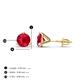 4 - Pema 5mm (1.06 ctw) Ruby Martini Solitaire Stud Earrings 