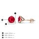 4 - Pema 5mm (1.06 ctw) Ruby Martini Solitaire Stud Earrings 