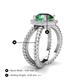 4 - Austyn Desire Round Lab Created Alexandrite and Round Diamond Twisted Rope Cross Split Shank Halo Engagement Ring 
