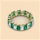 2 - Victoria 5x3 mm Emerald Cut Emerald and Lab Grown Diamond Eternity Band 