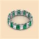 2 - Victoria 5x3 mm Emerald Cut Emerald and Lab Grown Diamond Eternity Band 