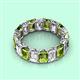 2 - Victoria 6x4 mm Emerald Cut Peridot and Lab Grown Diamond Eternity Band 