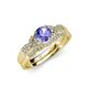 4 - Serene Tanzanite and Diamond Bridal Set Ring 