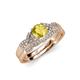 4 - Serene Yellow Sapphire and Diamond Bridal Set Ring 