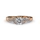 1 - Serene Forever Brilliant Moissanite and Diamond Bridal Set Ring 