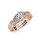 4 - Serene Forever Brilliant Moissanite and Diamond Bridal Set Ring 