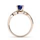 5 - Serene Blue Sapphire and Diamond Bridal Set Ring 