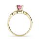5 - Serene Pink Tourmaline and Diamond Bridal Set Ring 