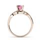 5 - Serene Pink Tourmaline and Diamond Bridal Set Ring 