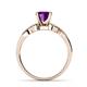 5 - Serene Amethyst and Diamond Bridal Set Ring 
