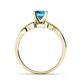 5 - Serene Blue Topaz and Diamond Bridal Set Ring 