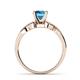 5 - Serene Blue Topaz and Diamond Bridal Set Ring 