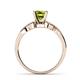5 - Serene Peridot and Diamond Bridal Set Ring 