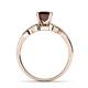 5 - Serene Red Garnet and Diamond Bridal Set Ring 