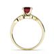5 - Serene Ruby and Diamond Bridal Set Ring 