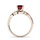 5 - Serene Ruby and Diamond Bridal Set Ring 