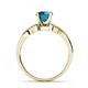 5 - Serene London Blue Topaz and Diamond Bridal Set Ring 